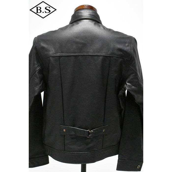 リー Lee レザージャケット LM9901-101 COWBOY JACKET LEATHER BLACKの画像