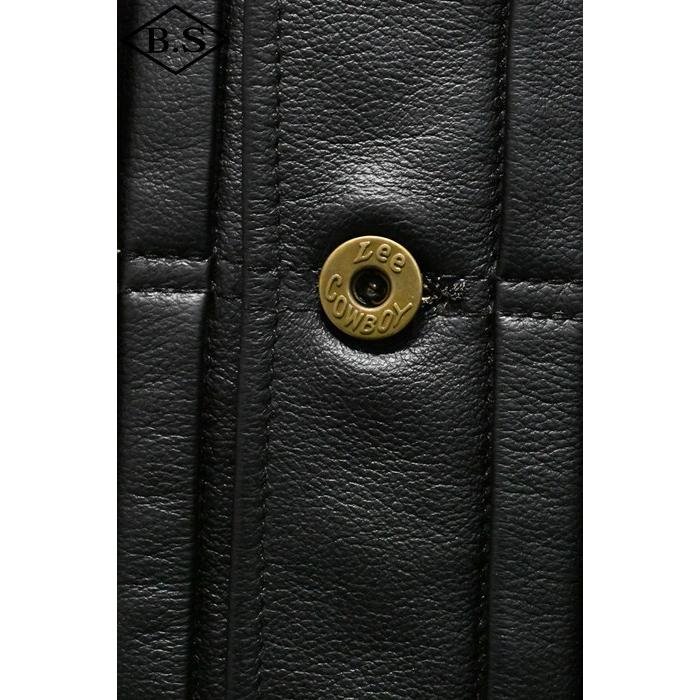 リー Lee レザージャケット LM9901-101 COWBOY JACKET LEATHER BLACKの画像