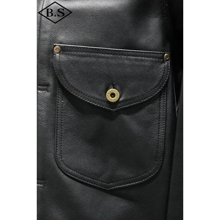 リー Lee レザージャケット LM9901-101 COWBOY JACKET LEATHER BLACKの画像