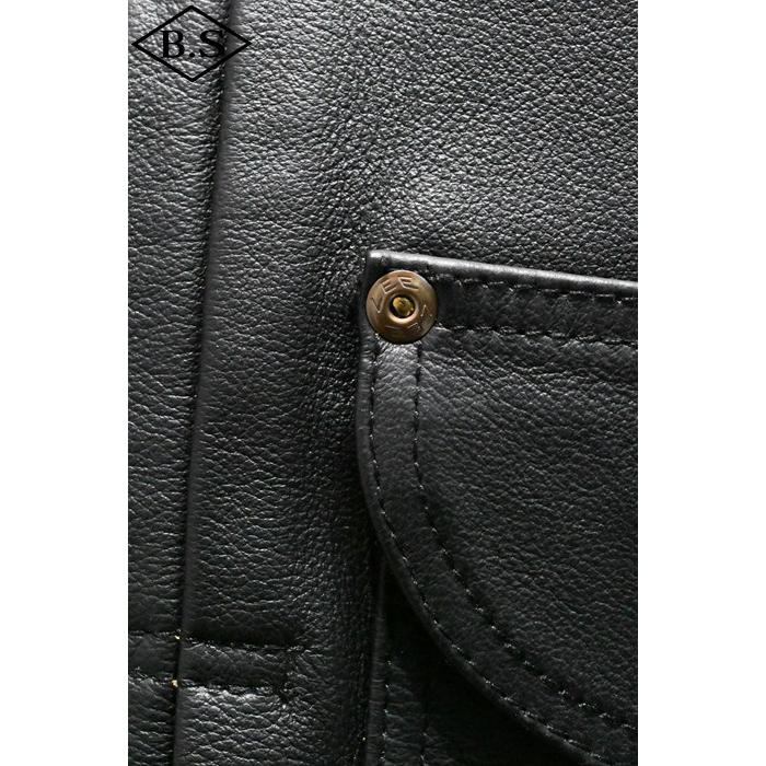 リー Lee レザージャケット LM9901-101 COWBOY JACKET LEATHER BLACKの画像
