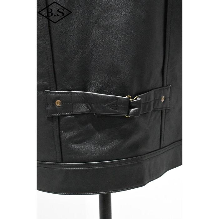 リー Lee レザージャケット LM9901-101 COWBOY JACKET LEATHER BLACKの画像