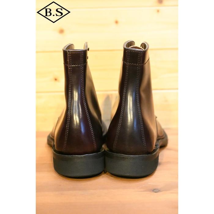 メイカーズ MAKERS 革靴 CDVN-09 CORDOVAN PLANE BOOTS プレーン ブーツ  BURGUNDY バーガンディーの画像