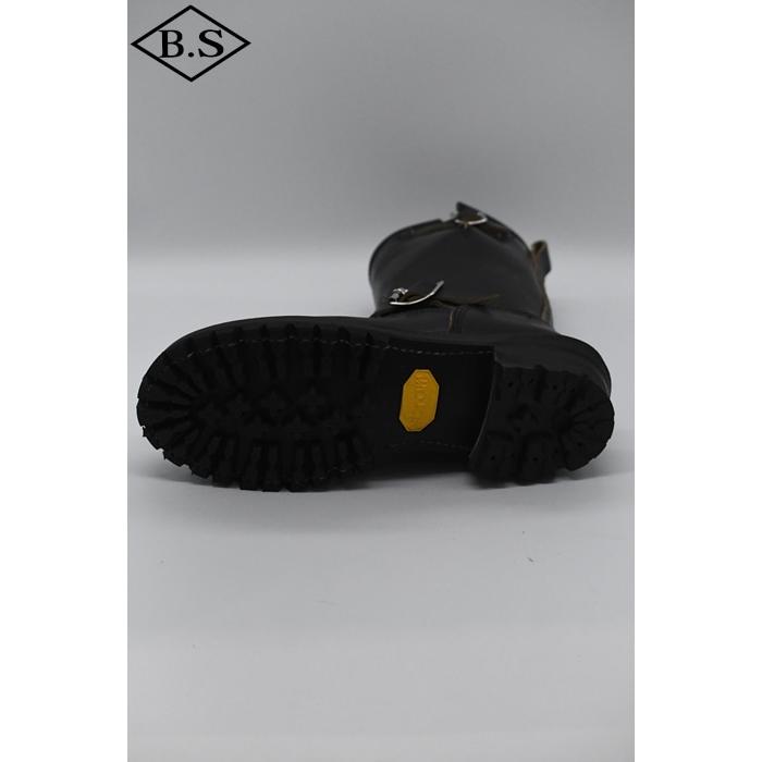 別注 メイカーズ MAKERS エンジニアブーツ HSB-04 HORSE BUTT ホースバット ビブラム #100ソール ブラックの画像