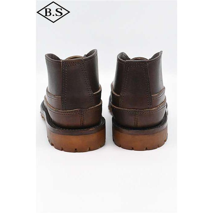 別注 メイカーズ MAKERS ブーツ CRAY(BARN STORMER LTD) DIPPED WORK HERNES ディップワークハーネス ビブラムラグソール BROWNの画像