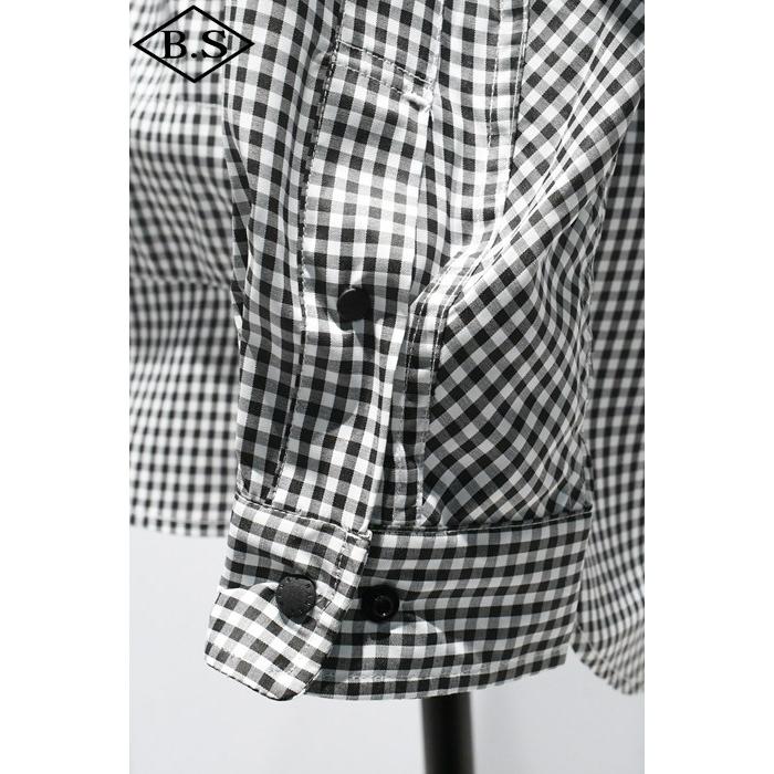 NANGA（ナンガ） シャツ GINGHAM CHECK CAMP SHIRT BLACK ギンガム
