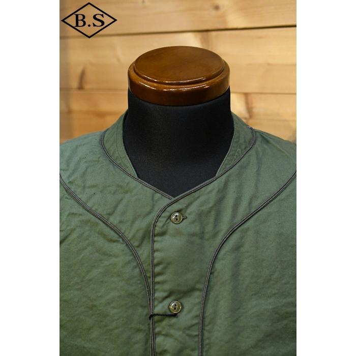 ナイジェル ケーボン Nigel Cabourn ベースボールシャツ 80480011002 BASEBALL SHIRT S/S TYPE2 ベースボールシャツ グリーン｜barnstormer2｜04