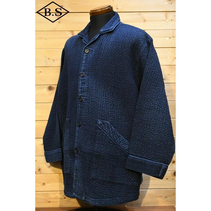 【sale20％OFF】ポータークラシック PORTER CLASSIC アウター PC-059-2605-0040 NEW SASHIKO PAJAMA CARDIGAN BLUEの画像