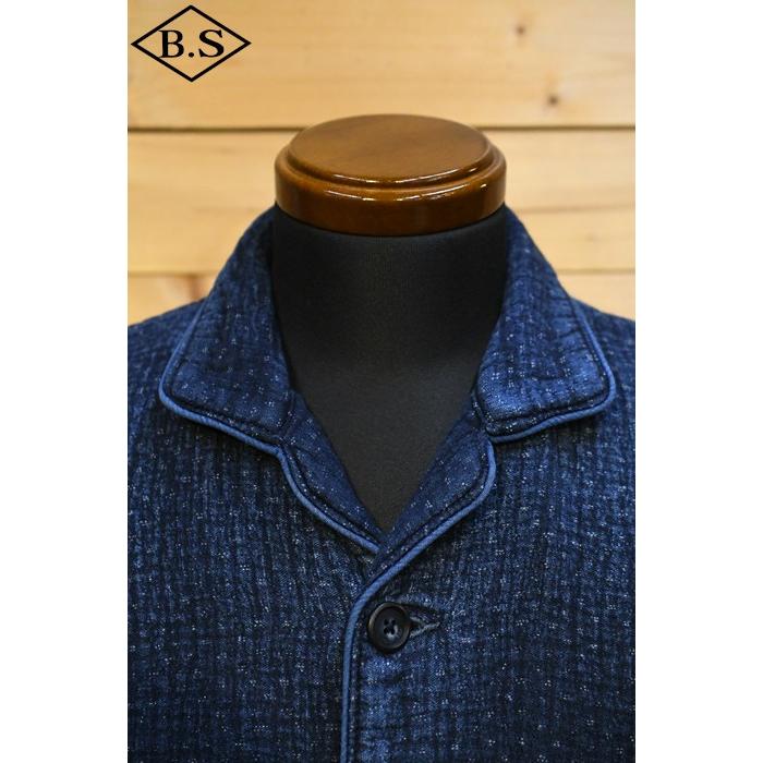 【sale20％OFF】ポータークラシック PORTER CLASSIC アウター PC-059-2605-0040 NEW SASHIKO PAJAMA CARDIGAN BLUEの画像