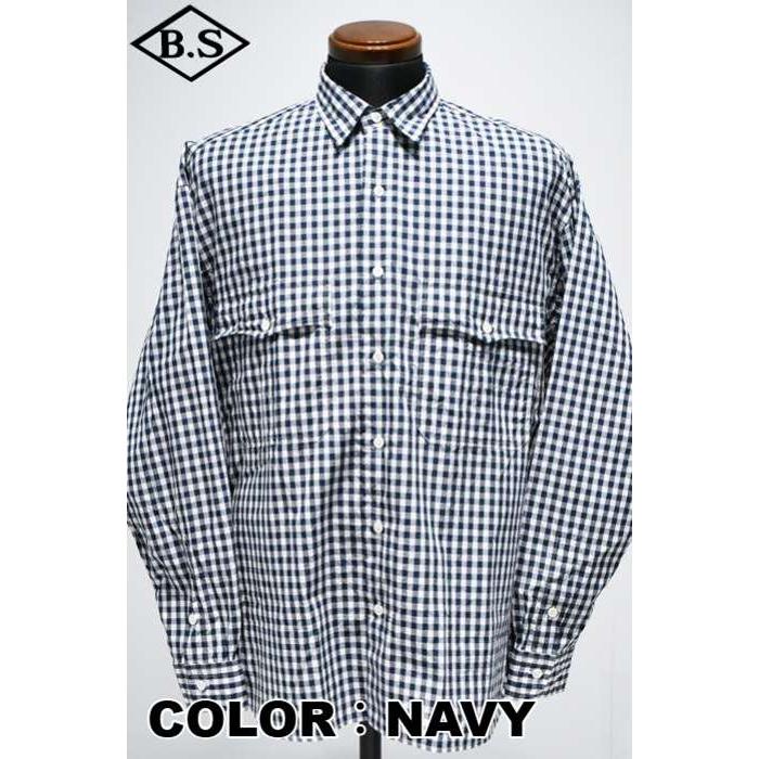 Porter Classic チェックシャツ Lサイズ ROLL UP GINGHAM CHECK SHIRT（ロール アップ ギンガム チェック