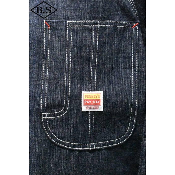 ペイデイ PAYDAY アウター PD36-CA-6 50' PENNEY'S MODEL COVERALL ノンウォッシュ INDIGOの画像