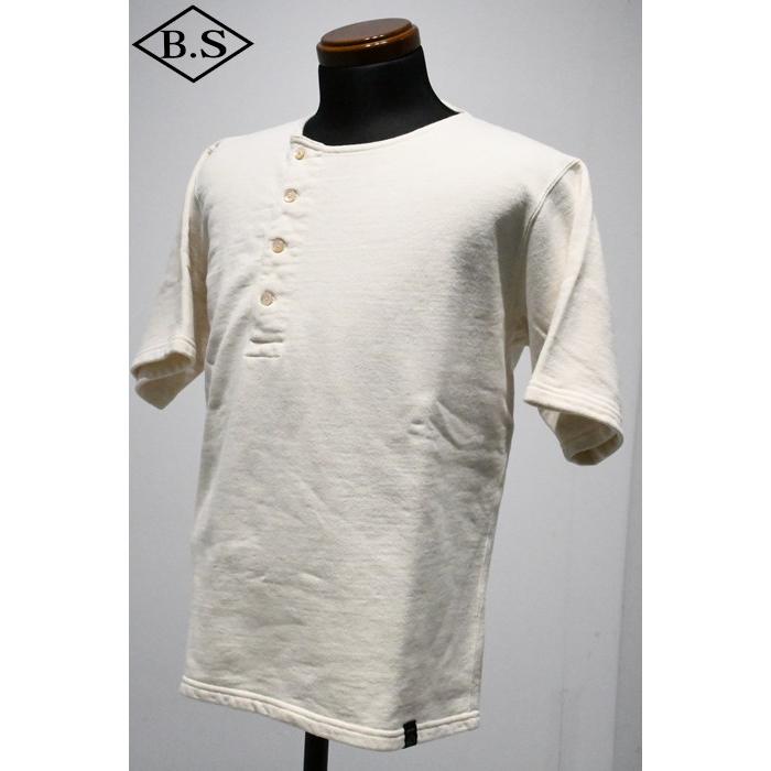 プリクエル PREQUEL スウェット C1004 Short Sleeve Henley Sweatshirt 