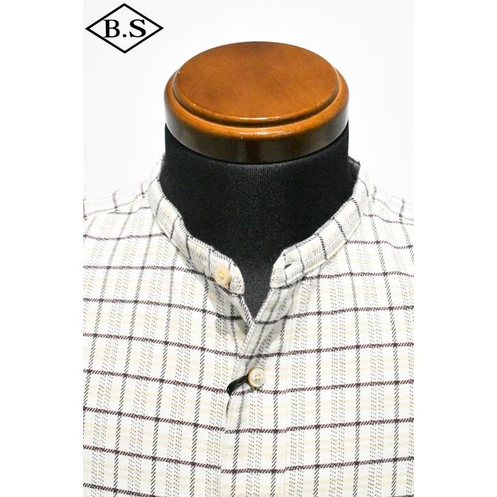 プリクエル PREQUEL 長袖シャツ S1018 Stand-up Collar Shirt スタンド 