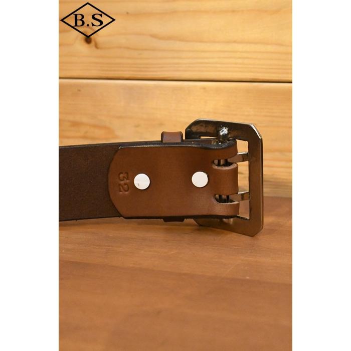 レインボーカントリー ベルト RAINBOW COUNTRY RCL-60001 LEATHER BELT ダブルピンベルト RED BROWN レッドブラウン | レインボーカントリー | 05