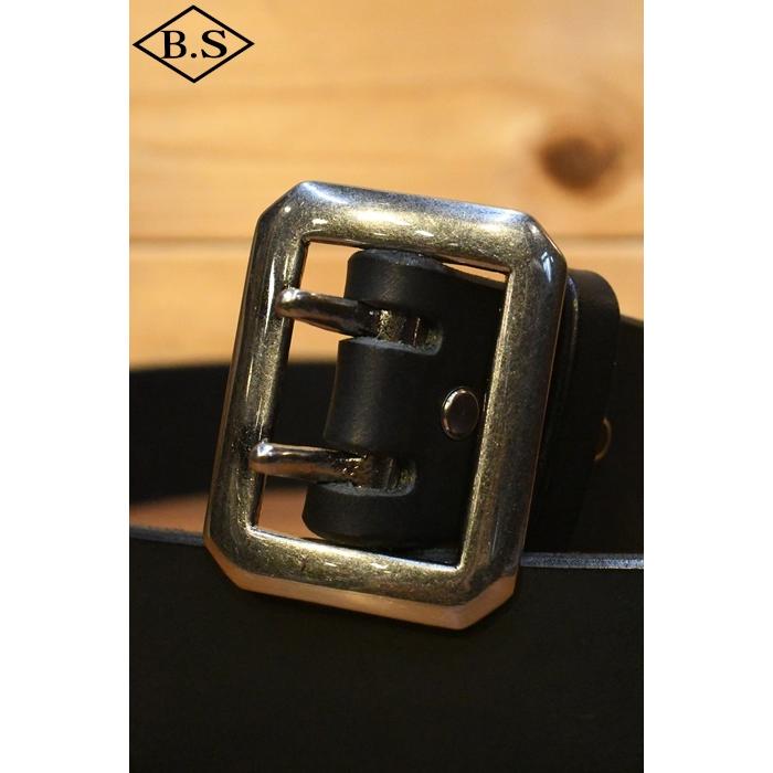 レインボーカントリー ベルト RAINBOW COUNTRY RCL-60001 LEATHER BELT ダブルピンベルト BLACk | レインボーカントリー | 01