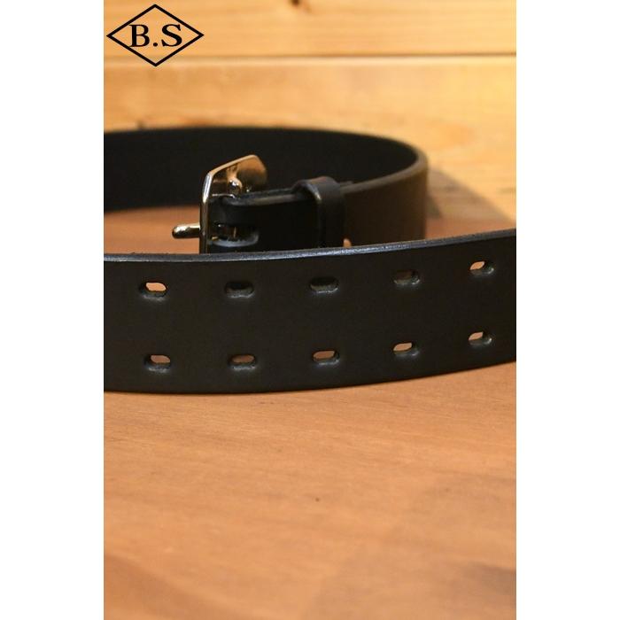 レインボーカントリー ベルト RAINBOW COUNTRY RCL-60001 LEATHER BELT ダブルピンベルト BLACk | レインボーカントリー | 03