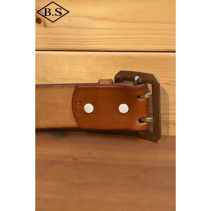 レインボーカントリー ベルト RAINBOW COUNTRY RCL-60001 LEATHER BELT ダブルピンベルト TAN | レインボーカントリー | 05