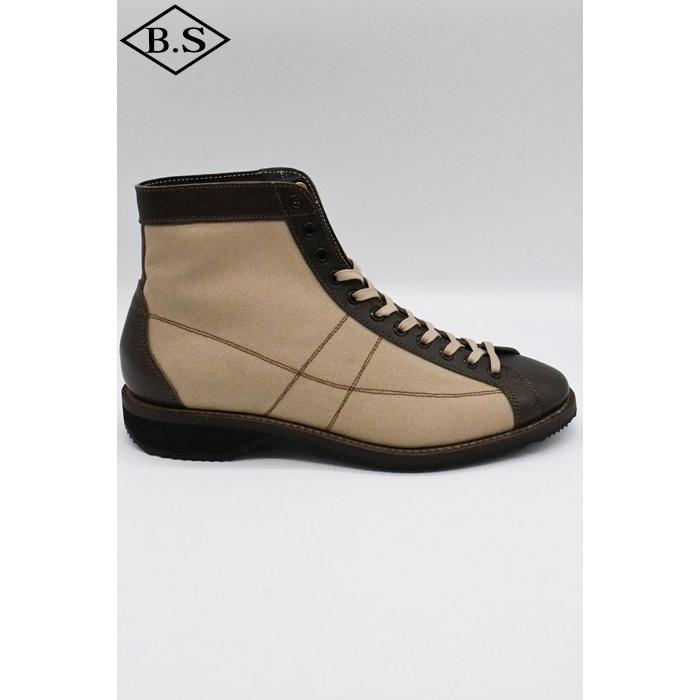 ブラザーブリッジ BROTHER BRIDGE ブーツ S009 HENRY ヘンリー BEG CANVAS/VACHETTA BRNの画像