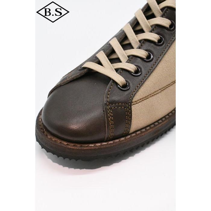 ブラザーブリッジ BROTHER BRIDGE ブーツ S009 HENRY ヘンリー BEG CANVAS/VACHETTA BRNの画像