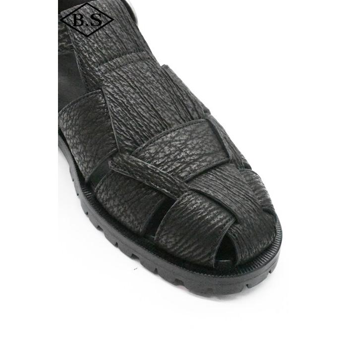 ブラザーブリッジ BROTHER BRIDGE サンダル R011 HEMINGWAY (ヘミングウェイ) CHACOAL BLK/SHARK SKINの画像