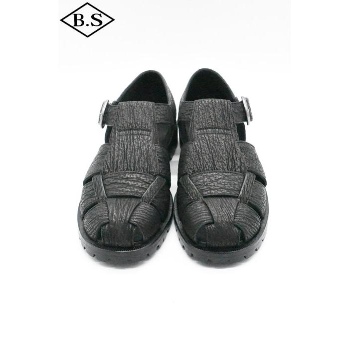 ブラザーブリッジ BROTHER BRIDGE サンダル R011 HEMINGWAY (ヘミングウェイ) CHACOAL BLK/SHARK SKINの画像