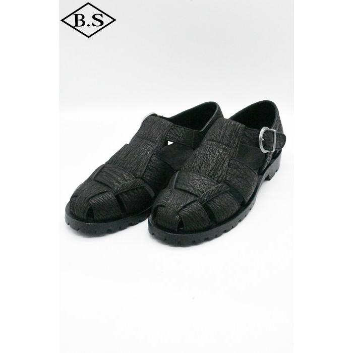 ブラザーブリッジ BROTHER BRIDGE サンダル R011 HEMINGWAY (ヘミングウェイ) CHACOAL BLK/SHARK SKINの画像