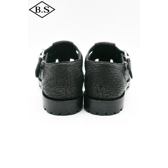 ブラザーブリッジ BROTHER BRIDGE サンダル R011 HEMINGWAY (ヘミングウェイ) CHACOAL BLK/SHARK SKINの画像