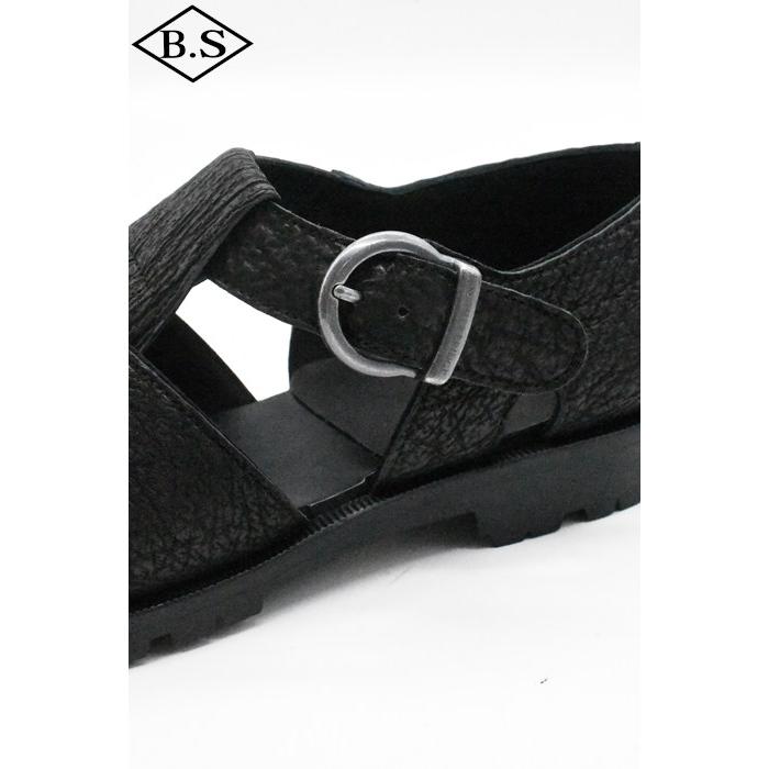 ブラザーブリッジ BROTHER BRIDGE サンダル R011 HEMINGWAY (ヘミングウェイ) CHACOAL BLK/SHARK SKINの画像