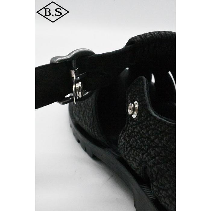 ブラザーブリッジ BROTHER BRIDGE サンダル R011 HEMINGWAY (ヘミングウェイ) CHACOAL BLK/SHARK SKINの画像
