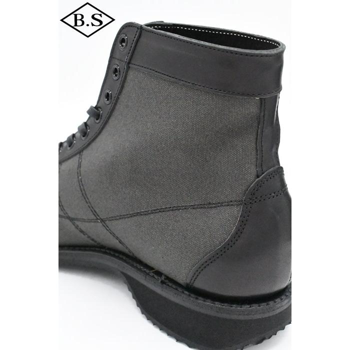 ブラザーブリッジ BROTHER BRIDGE ブーツ S009 HENRY ヘンリー D.GREY CANVAS VACHETTA BLKの画像