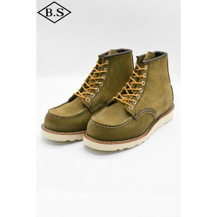 レッドウィング ブーツ RED WING No.8881 6-inch Classic Moc オリーブ「モハヴェ」ラフアウトの画像