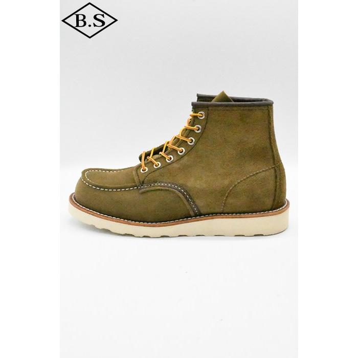 レッドウィング ブーツ RED WING No.8881 6-inch Classic Moc オリーブ「モハヴェ」ラフアウトの画像