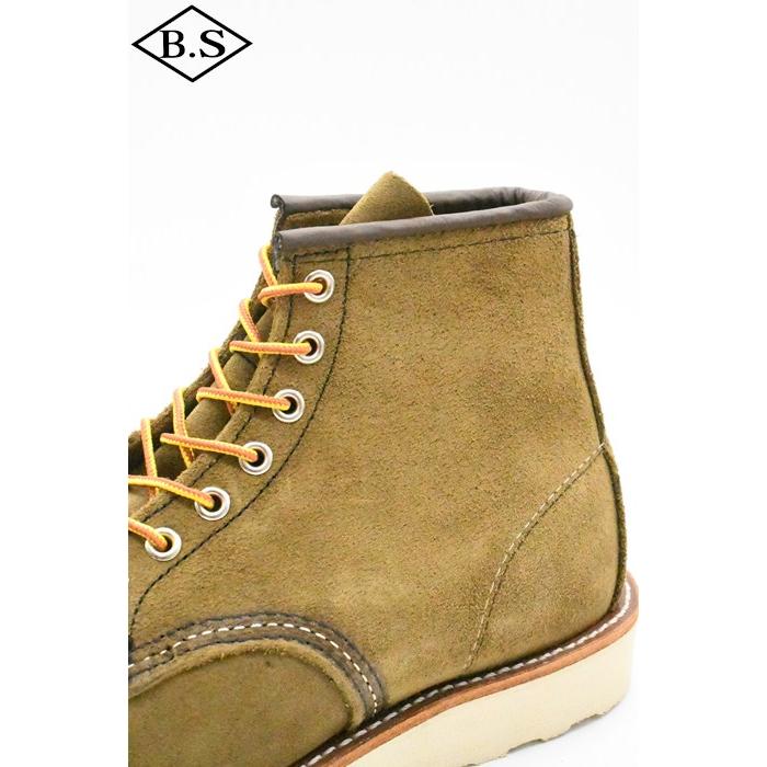 レッドウィング ブーツ RED WING No.8881 6-inch Classic Moc オリーブ「モハヴェ」ラフアウトの画像