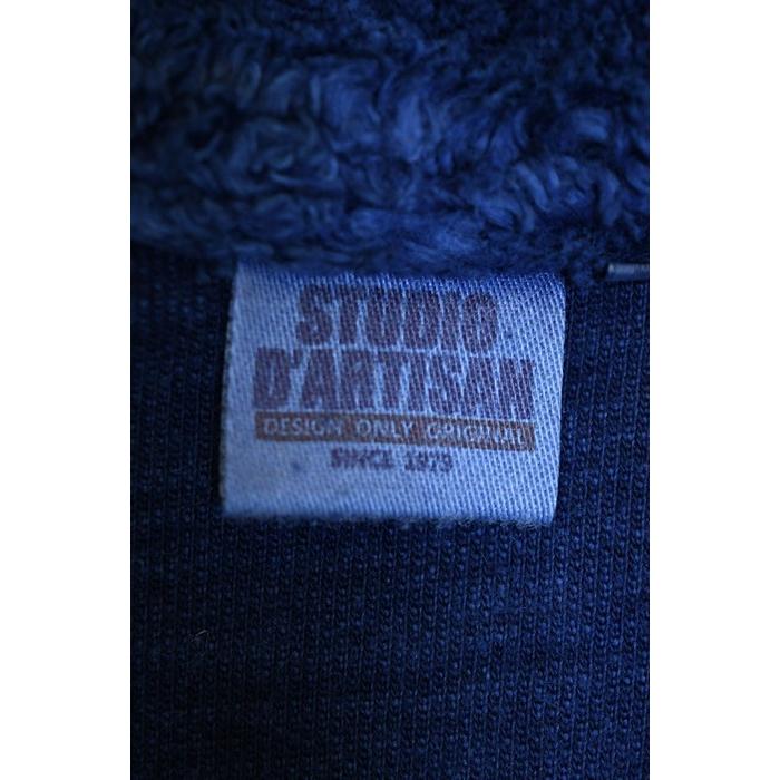 スチュディオダルチザン アウター STUDIO D’ARTISAN 8017 コットンフリース ボアジャケット INDIGO FLEECE BOA JACKET 