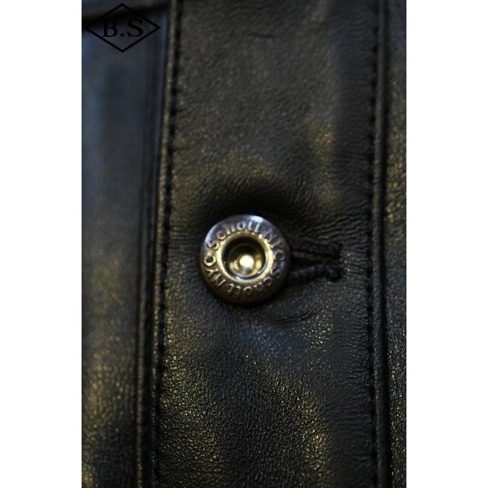 ショット  schott レザージャケット 7823950128 SHEEP LEATHER 1st TRACKER JACKET/シープレザー トラッカージャケット ブラックの画像