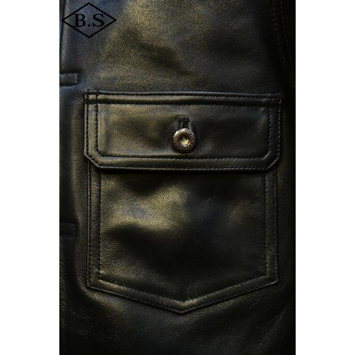 ショット  schott レザージャケット 7823950128 SHEEP LEATHER 1st TRACKER JACKET/シープレザー トラッカージャケット ブラックの画像