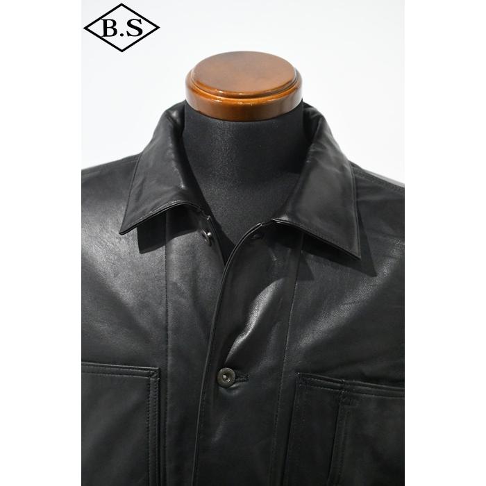 ショット  schott レザージャケット 7823950079 LAMB LEATHER COVERALL JACKET ラムレザー カバーオール ジャケット ブラックの画像