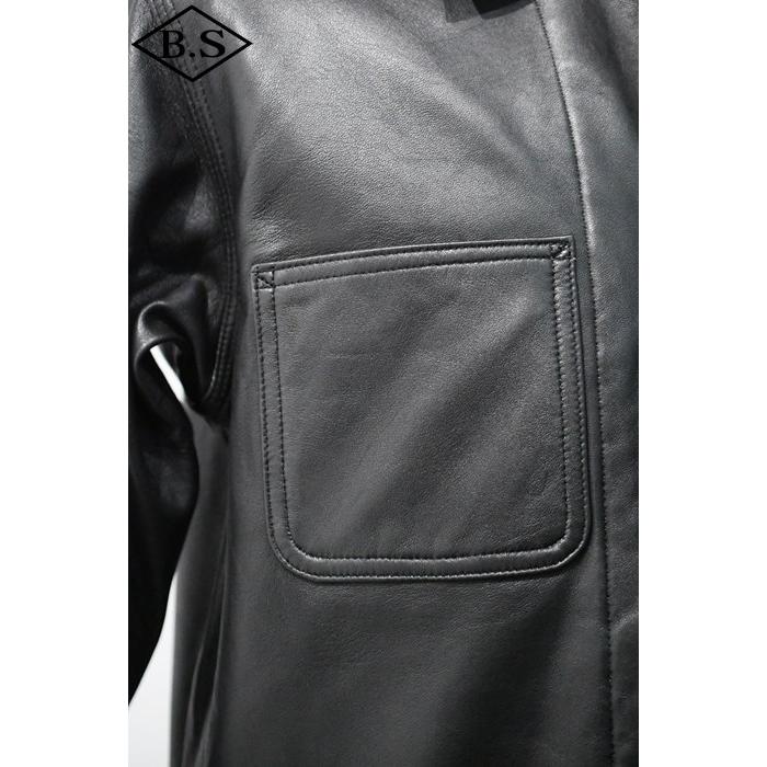 ショット  schott レザージャケット 7823950079 LAMB LEATHER COVERALL JACKET ラムレザー カバーオール ジャケット ブラックの画像