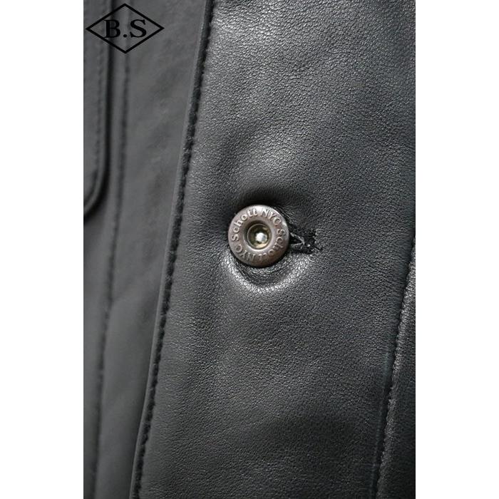 ショット  schott レザージャケット 7823950079 LAMB LEATHER COVERALL JACKET ラムレザー カバーオール ジャケット ブラックの画像