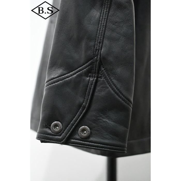 ショット  schott レザージャケット 7823950079 LAMB LEATHER COVERALL JACKET ラムレザー カバーオール ジャケット ブラックの画像