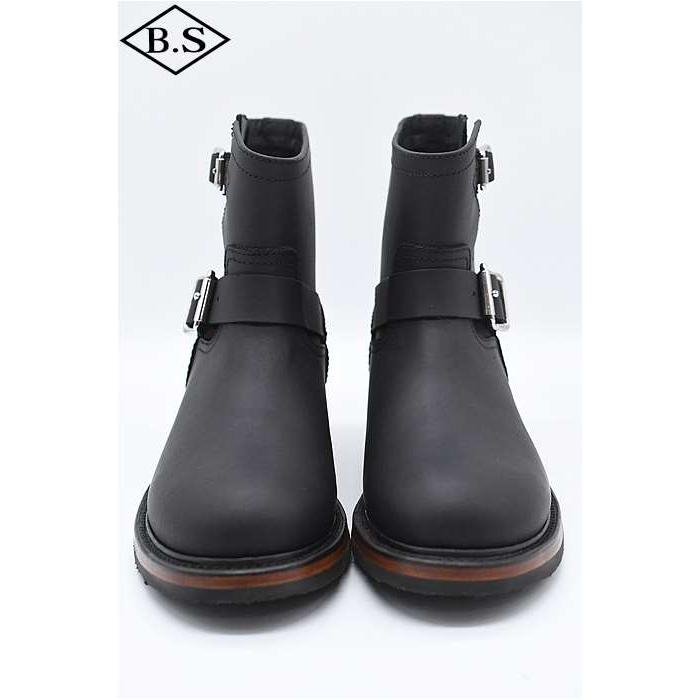 ショット schott ブーツ 782-5991002 SHORT ENGINEER BOOTS ショートエンジニアブーツ ブラックの画像
