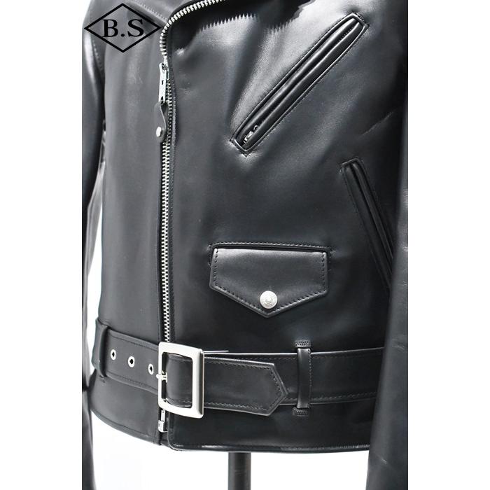 Schott ショット　ブラックレザー ジャケット 42 ボア Schott(ショット) シングルレザーライダース・裏ボア付き・サイズ42