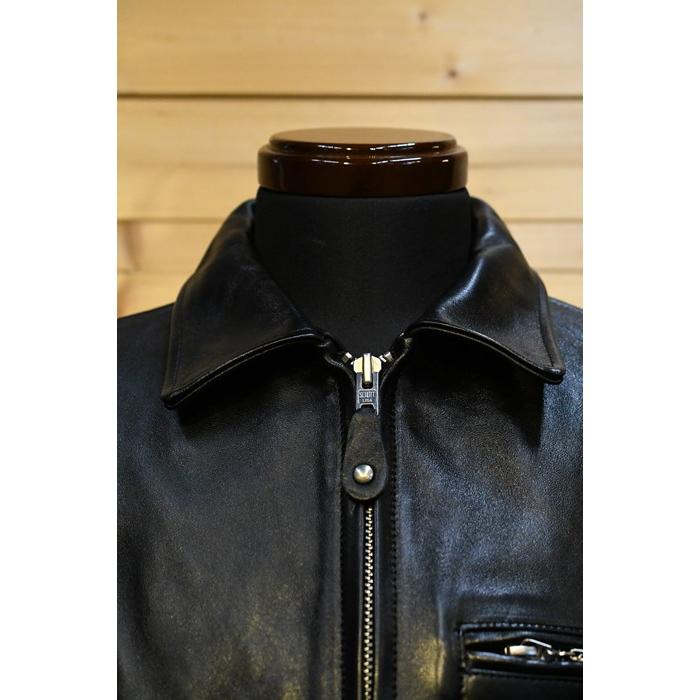 【米国製】 Schott レザージャケット 黒 38 羊革 ランチャージャケット 米国製】 Schott レザージャケット 黒 38 羊革 ランチャージャケット