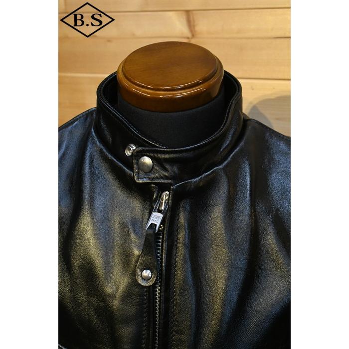 ショット  schott レザージャケット 7823950088 HORSE LEATHER CAFE RACE 641XXH ホース レザー カフェレース ブラックの画像