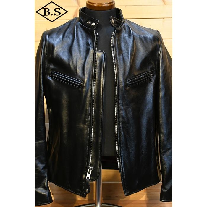ショット  schott レザージャケット 7823950088 HORSE LEATHER CAFE RACE 641XXH ホース レザー カフェレース ブラックの画像