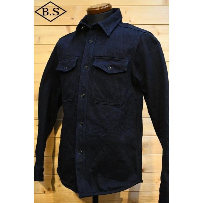 UES（ウエス） 長袖シャツ 502256 INDIGO TRICOTINE SHIRT インディゴ