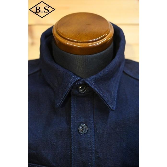 UES（ウエス） 長袖シャツ 502256 INDIGO TRICOTINE SHIRT インディゴ