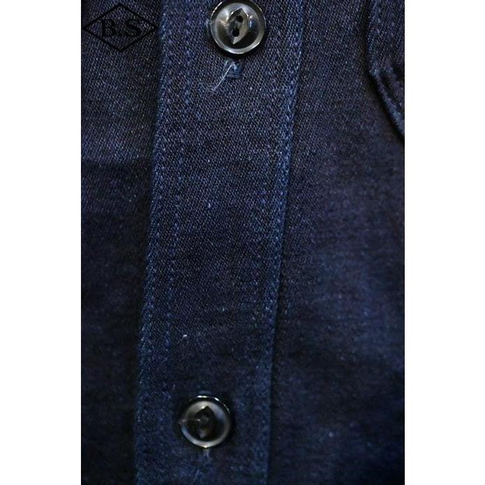 UES（ウエス） 長袖シャツ 502256 INDIGO TRICOTINE SHIRT インディゴ