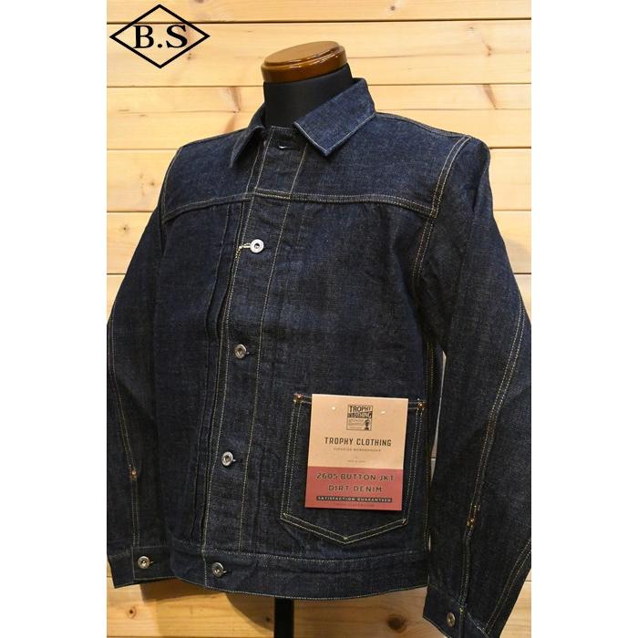 Trophy Clothing デニムジャケット インディゴ TROPHY CLOTHING トロフィークロージング インディゴ杢 コットン100