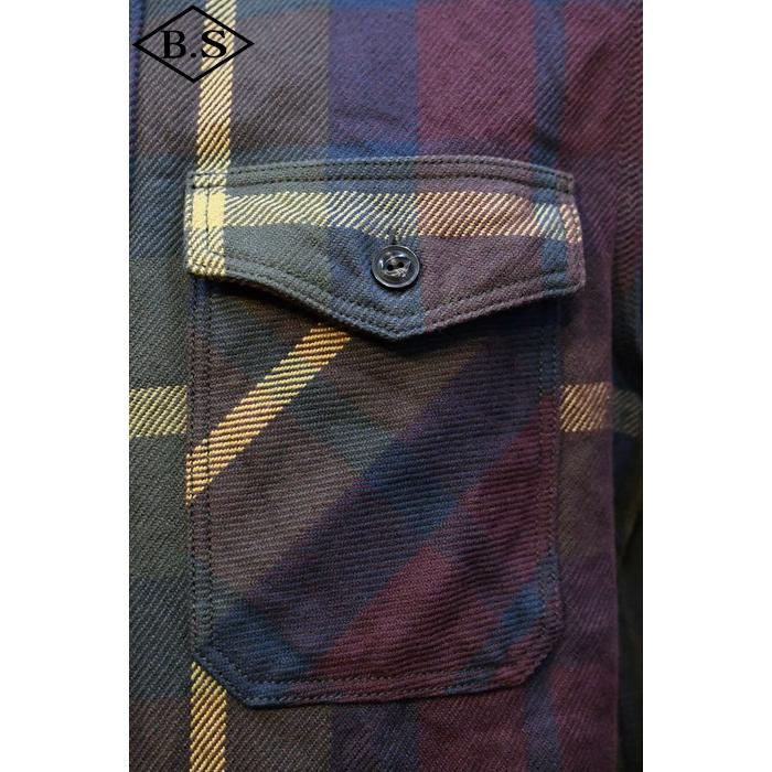 UES（ウエス） 長袖シャツ 502354 エクストラヘビーネルシャツ ワイン