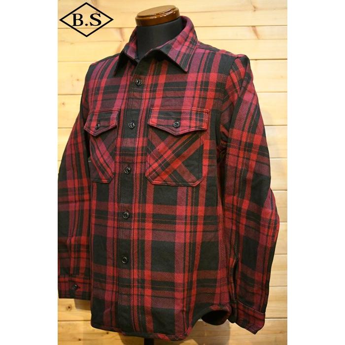 UES（ウエス） 長袖シャツ 502355 エクストラヘビーネルシャツ レッド